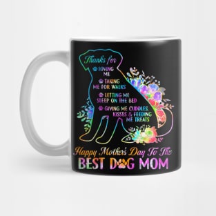 Happy Mother's Day Tie Dye To The Best Dog Mom Mothers Day Mug